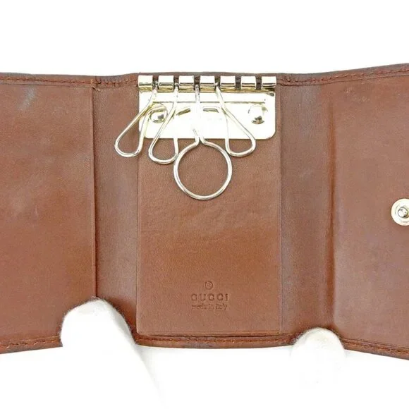 GUCCI Key holder Brown gold Women 138093 Authentic secondhand - Picture 3 of 7